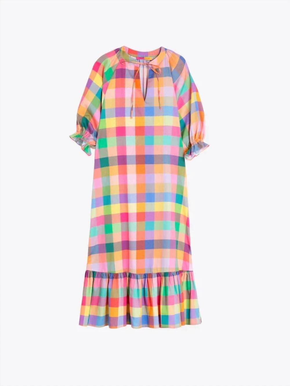 NEW VILAGALLO women's gingham plaid dress in multicolor